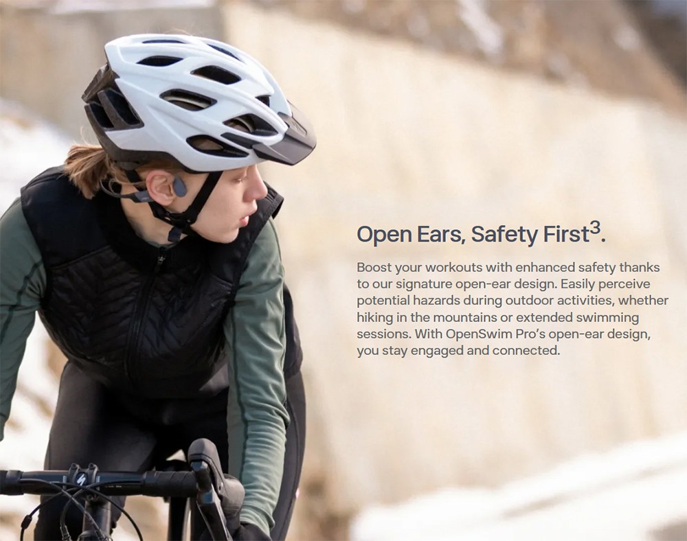 SHOKZ OpenSwim Pro Open-ear Earphones, Bone Conduction Sport Headphones, IP68 Waterproof, Bluetooth + MP3 Dual Modes, Up to 9 Hours Playtime - Orange