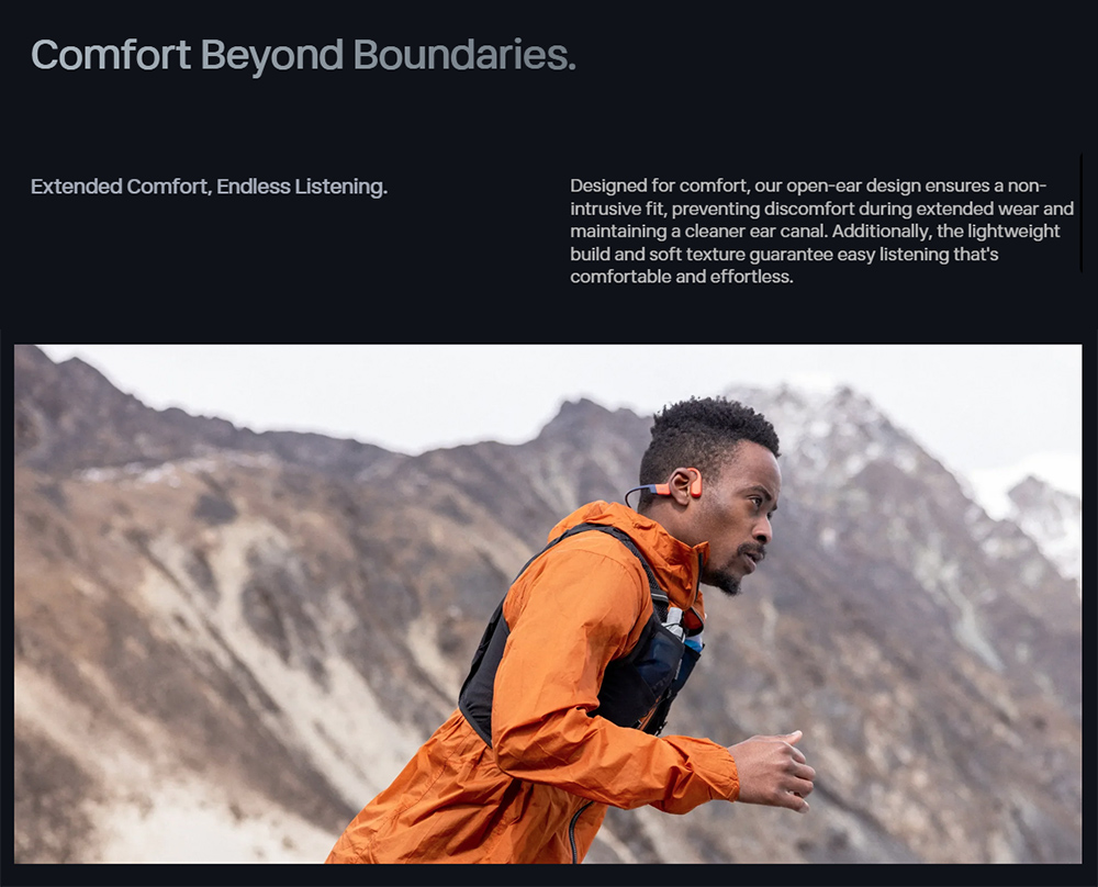 SHOKZ OpenSwim Pro Open-ear Earphones, Bone Conduction Sport Headphones, IP68 Waterproof, Bluetooth + MP3 Dual Modes, Up to 9 Hours Playtime - Orange