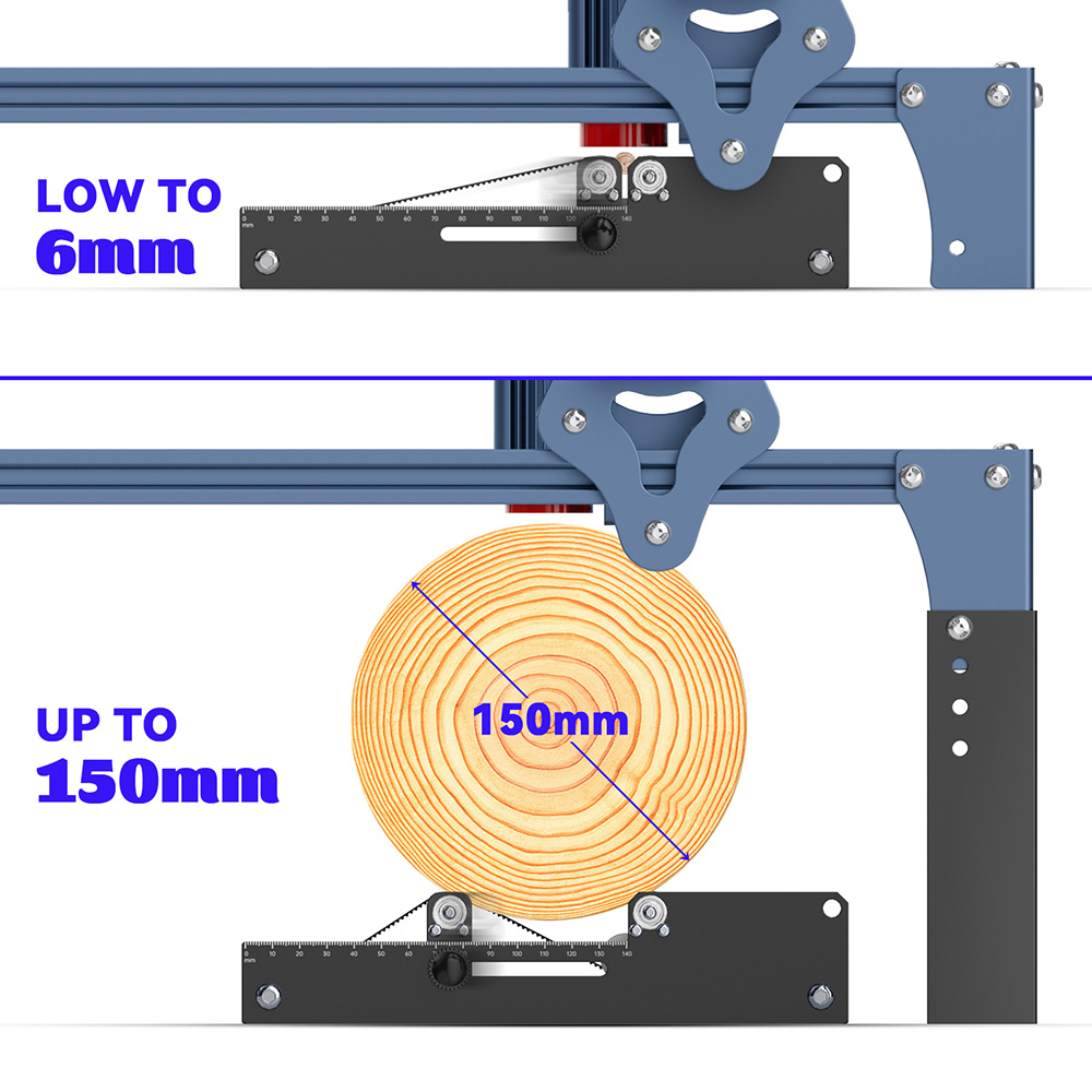 Refurbished SCULPFUN Laser Rotary Roller, Y-axis Rotary with 360 Degrees Rotating, Plug And Play, For Cylindrical Objects Cans Engraving