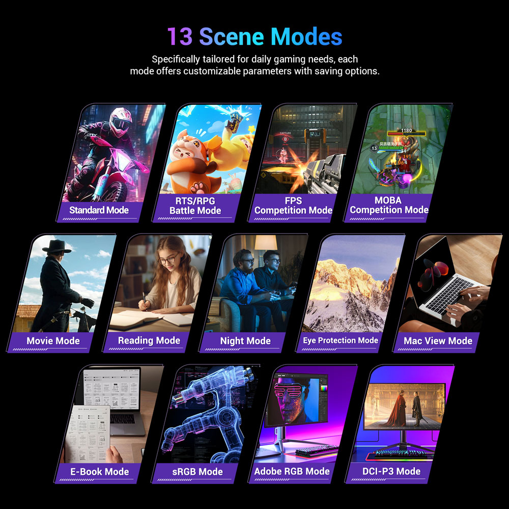 Refurbished TITAN ARMY G27T8T Gaming Monitor, 26.5-inch 2560*1440 QD-OLED Screen, 360Hz Refresh Rate, 0.03ms GTG, 1000 nits, HDR 400, Adaptive-Sync, 65W Type-C Charging, Dual Speakers, Ambient Light, 2*HDMI 2.1 1*DP 1.4 1*USB-A 1*USB-B 1*Audio