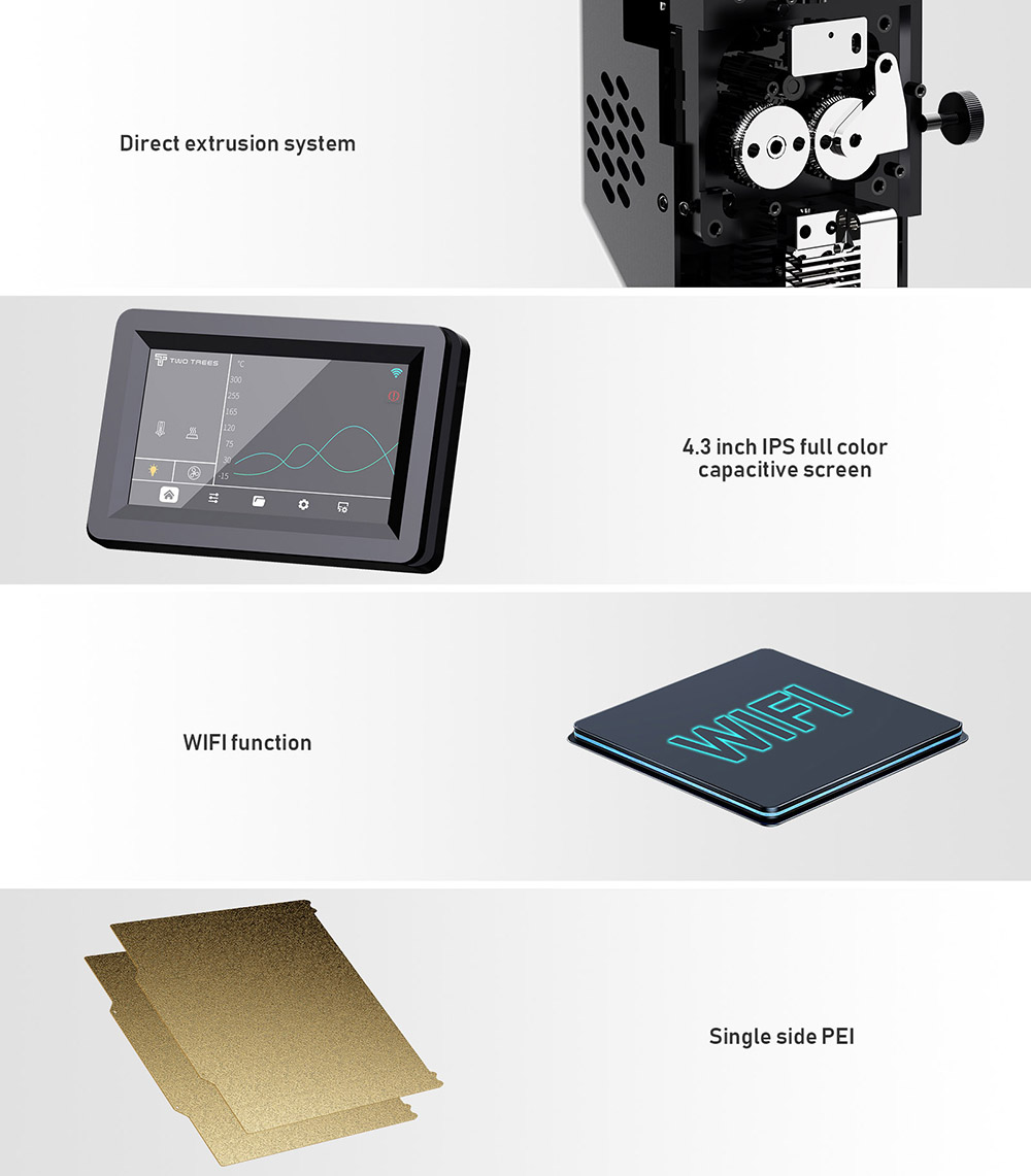 Refurbished TWO TREES SK1 CoreXY 3D Printer, 700mm/s Printing Speed, with Klipper Firmware, Automatic Leveling, WiFi Control, Up To 300&deg;C Nozzle, Linear Motion Guide, 256&times;256X256mm