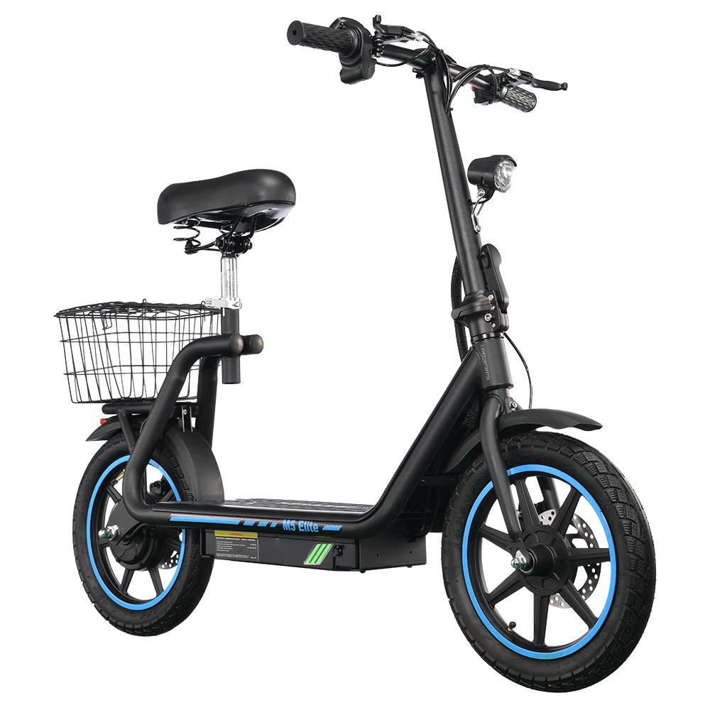 TWOFISH M5 Elite Electric Scooter, 500W motor, 48V 13Ah batéria, 14 palcová pneumatika, max. rýchlosť 20 km/h, dojazd 30 km, dvojkotúčové brzdy, predné & zadné tlmiče