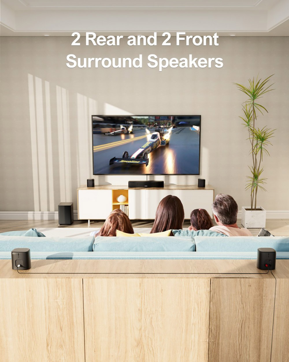Ultimea Aura A40 7.1 Soundbar + 1 * Pair Steady 310 Speaker Stands, ovládanie aplikáciou, 10 pásiem nastavenia ekvalizéra, 121 prednastavených matíc EQ, Bluetooth 5.3, špičkový výkon 330 W