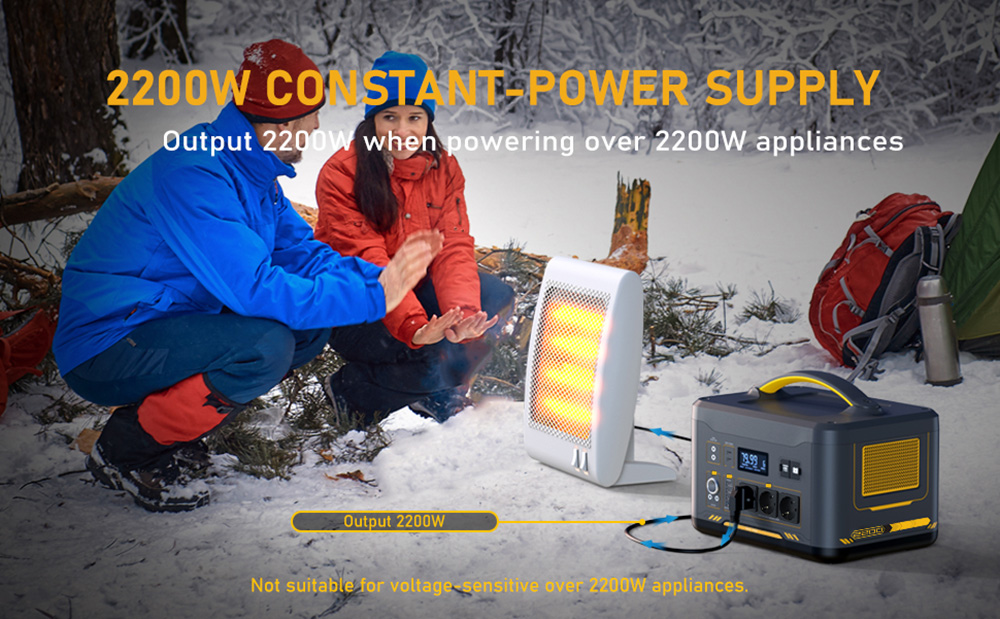 VTOMAN Jump 2200 Portable Power Station, 1548Wh LiFePO4 batéria, 2200W AC výstup, rozšíriteľný na 3096Wh