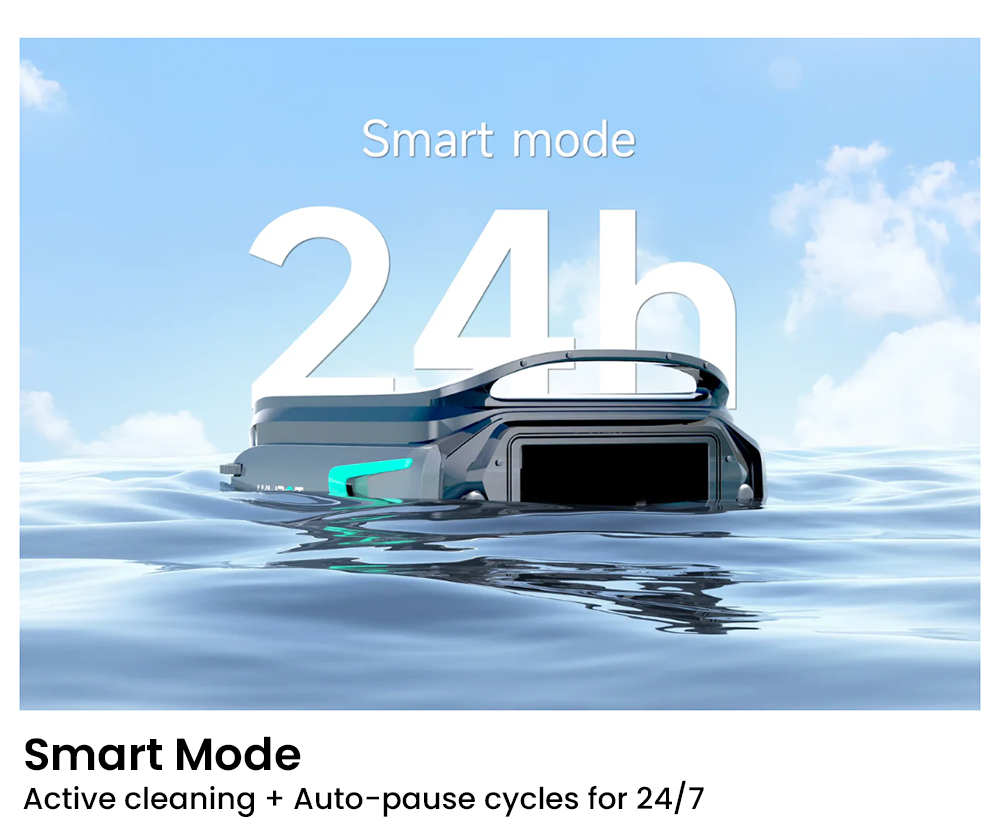 WYBOT F1 Solar Pool Skimmer Robot, 8H Runtime, App Control, Smart Obstacle Avoidance, Anti-Tangle/Leak/Strand, Edge Cleaning, Black