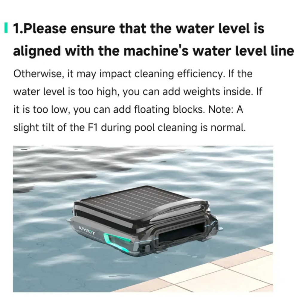 WYBOT F1 Solar Pool Skimmer Robot, 8H Runtime, App Control, Smart Obstacle Avoidance, Anti-Tangle/Leak/Strand, Edge Cleaning, Black