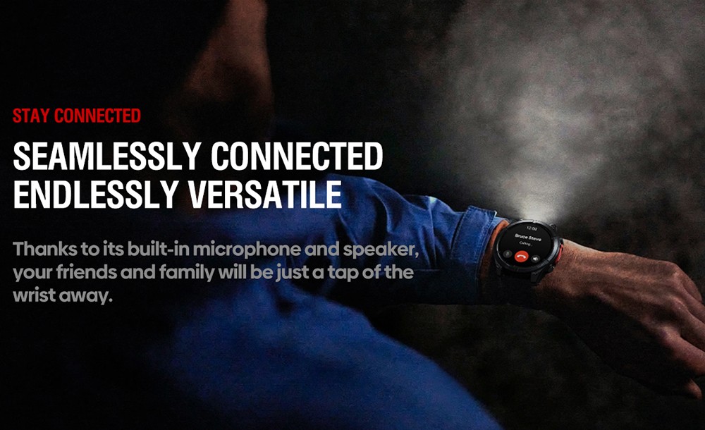 Zeblaze Stratos 4 Rugged Outdoor Smartwatch, 1.43 inch AMOLED Display, 6 Satellite Positioning Systems, Health Monitoring, 170+ Sports Modes, Up to 60 Days Battery Life, Bluetooth Calling - Orange