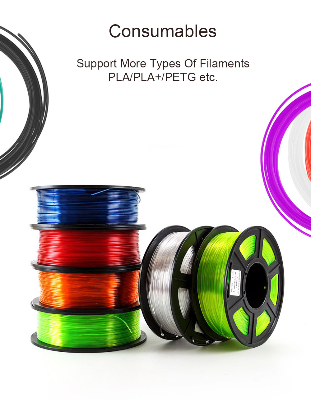 Refurbished Zonestar Z8PM4 Pro Extruder 4-IN-1-OUT Color-Mixing 3D Printer LCD Screen High Precision Resolution DIY Kit - Black