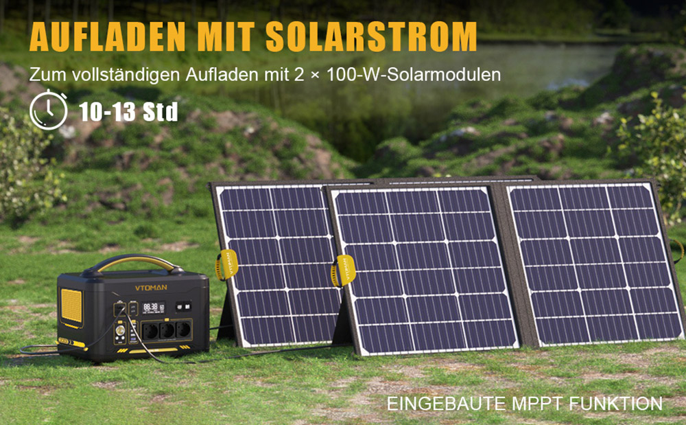 VTOMAN Jump 2200 Tragbares Powerstation, 1548Wh LiFePO4, 2200W AC, erweiterbar auf 3096Wh
