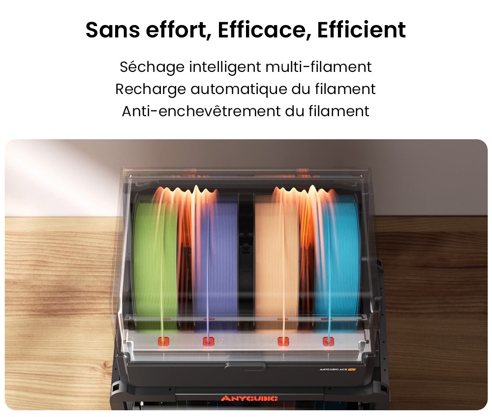 Anycubic Kobra 3 Max Imprimante 3D, 600mm/s Vitesse, Nivelage Auto, Impression 8 couleurs ACE Pro, 420*420*50mm