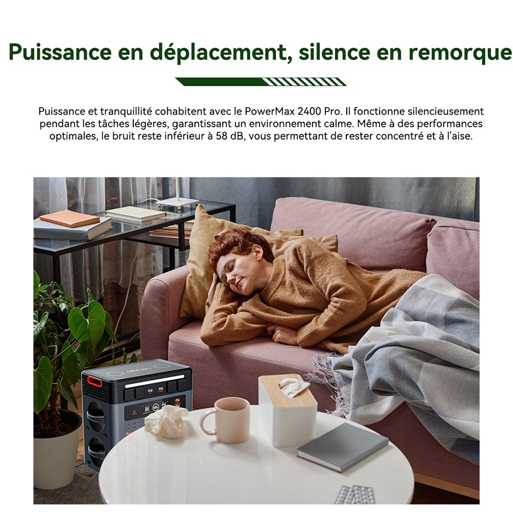 Blackview Oscal PowerMax 2400 Pro Station d'&Eacute;nergie, 2016Wh 2400W, LiFePO4 3500+ Cycles, Charge 1.2h, App Smart