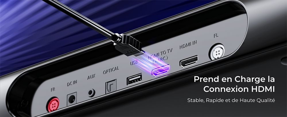 Ultimea Apollo S90 Barre de son 9.1 canaux, Dolby Atmos, puissance de crête de 470 W, éclairage RVB, contrôle par application, 121 matrices d'égalisation prédéfinies, Bluetooth 5.3, design détachable