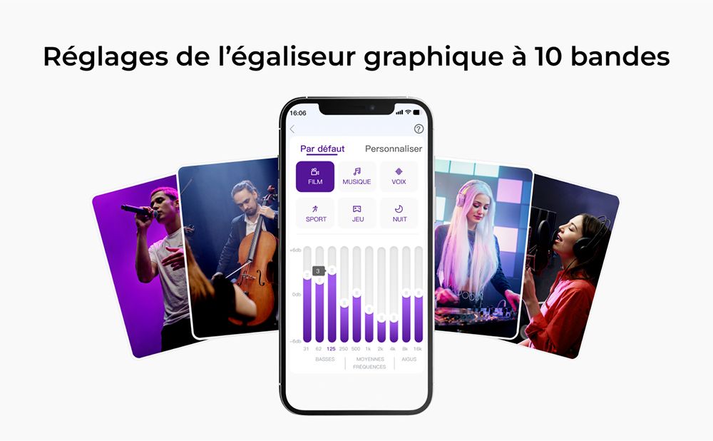 Ultimea Skywave F30 3.1.2 Barre de son, Dolby Atmos, contr&ocirc;le par application, puissance de cr&ecirc;te de 300 W, fonction CEC, Bluetooth 5.4, &eacute;galiseur graphique 10 bandes, 121 matrices d'&eacute;galisation pr&eacute;d&eacute;finies