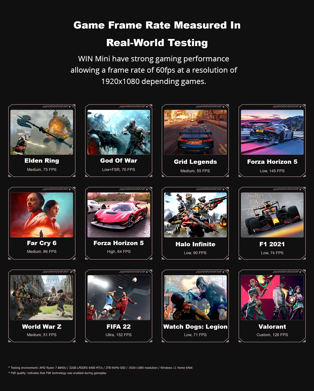 GPD WIN Mini 7-inch Handheld Game Console, AMD Ryzen 7 8840U, 120Hz, Support VRR, 32GB RAM 1TB SSD, Support USB4 & Graphics Card Expansion Dock, Full-Featured Type-C 65W Charging, 1*MicroSD, 1*USB3.2 Type-C 1*USB3.2 Type-A