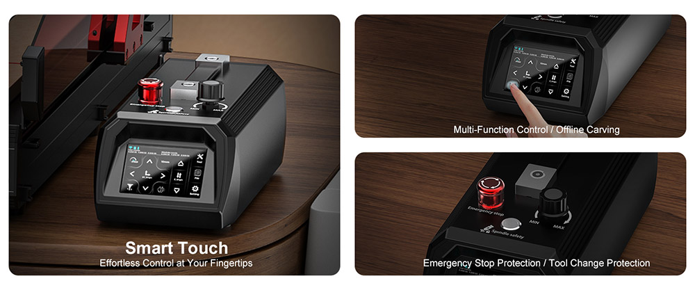 TWO TREES TTC6050 CNC Router Machine, 500W Spindle Motor, 4-Axis, 5000mm/min Speed, 600x500x100mm - EU Plug