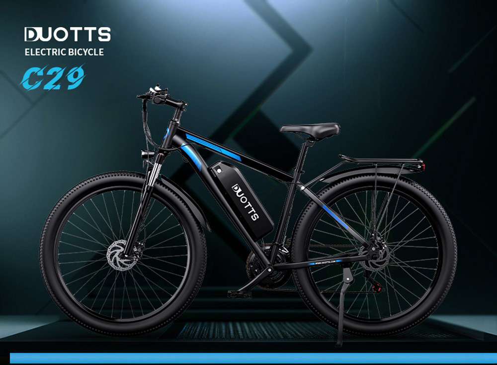 DUOTTS C29 Elektrofahrrad, 750W, Mountainbike, 2x48V, 15Ah Akkus, 50 km Reichweite, 50 km/h Höchstgeschwindigkeit, Shimano 21-Gang-Getriebe