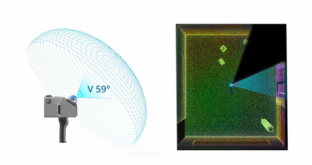 3DMakerpro Eagle Max LiDAR 3D-Scanner, 2 cm Genauigkeit, 8K Ultra Imaging, bis zu 140 m Reichweite, 3,5-Zoll-Bildschirm