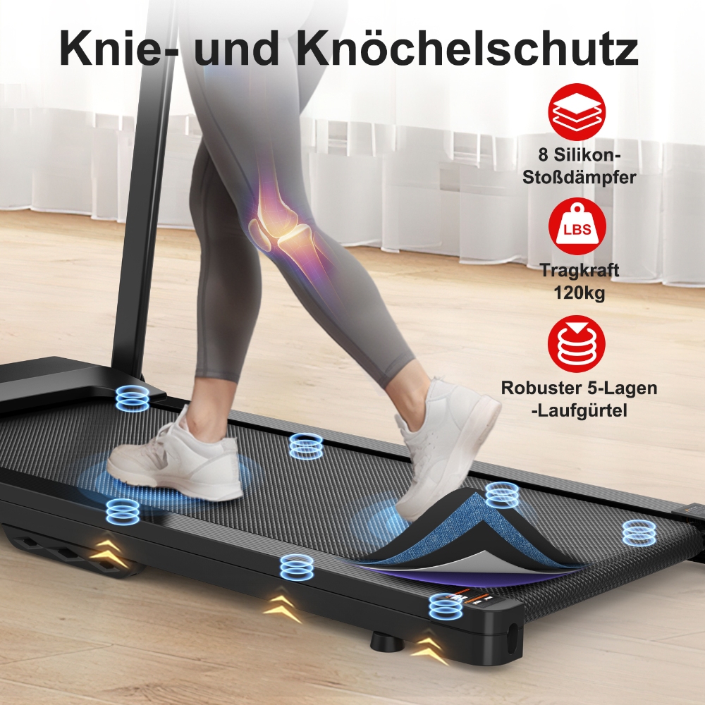 JK1608N-8 Laufband, 2,5 PS-Motor, LED-Display und 12 Trainingsprogramme