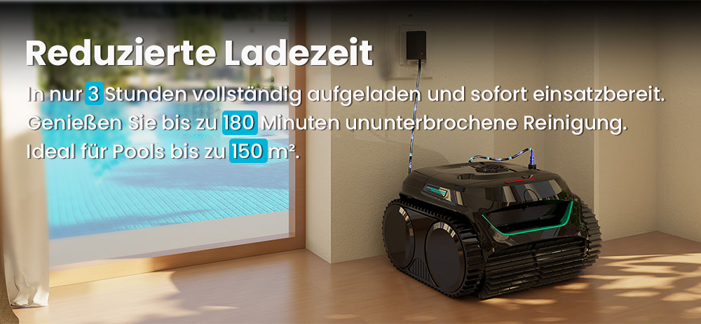 WYBOT C2 Kabelloser Pool-Staubsaugerroboter, Wand- und Wasserlinienreinigung, doppelte Reinigungsfiltration, f&uuml;r eingebaute Pools bis zu 235 m&sup2;, Schwarz/Gr&uuml;n