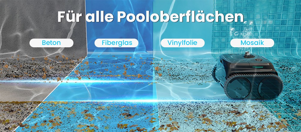 WYBOT C2 Kabelloser Pool-Staubsaugerroboter, Wand- und Wasserlinienreinigung, doppelte Reinigungsfiltration, f&uuml;r eingebaute Pools bis zu 235 m&sup2;, Schwarz/Gr&uuml;n