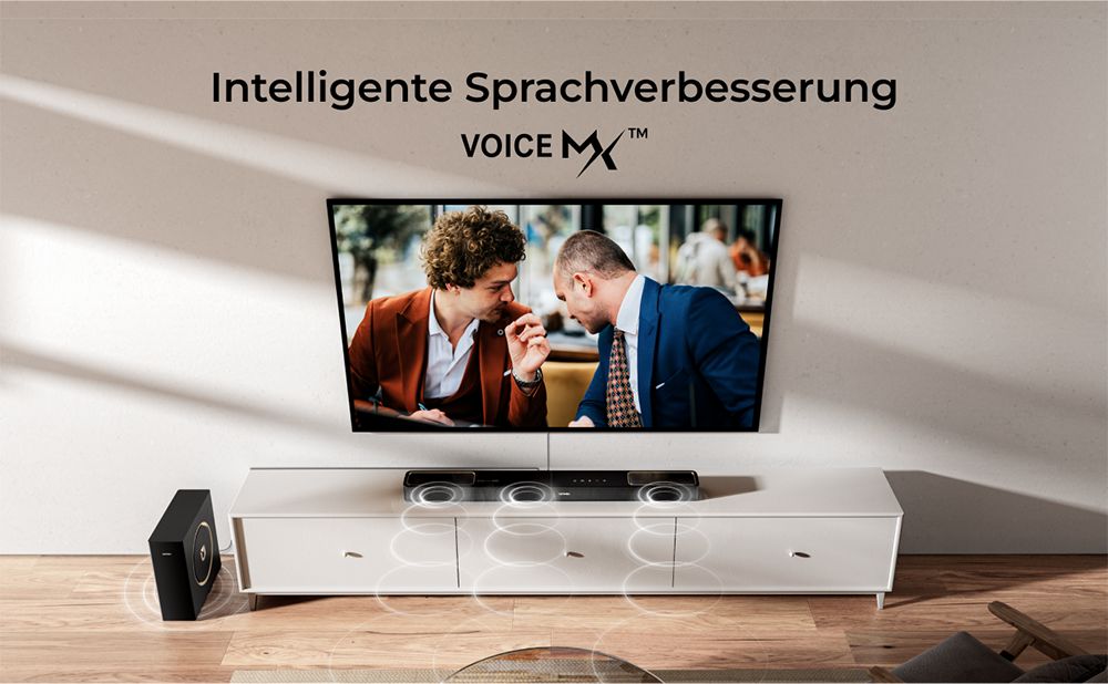 Ultimea Skywave F30 3.1.2 Soundbar, Dolby Atmos, App-Steuerung, 300 W Spitzenleistung, CEC-Funktion, Bluetooth 5.4, 10-Band-Grafik-Equalizer-Einstellungen, 121 voreingestellte EQ-Matrizen