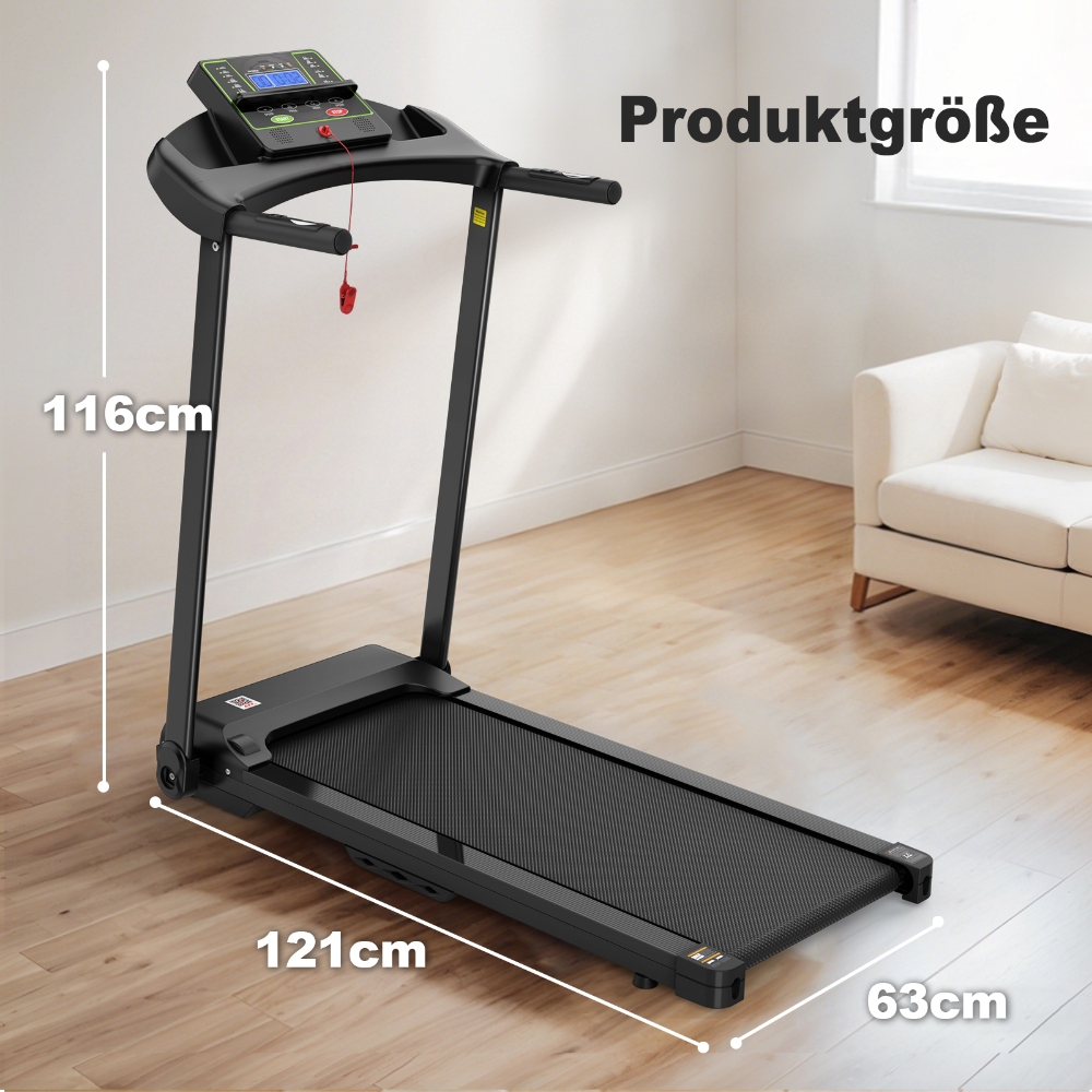 JK1608N-8 Laufband, 2,5 PS-Motor, LED-Display und 12 Trainingsprogramme