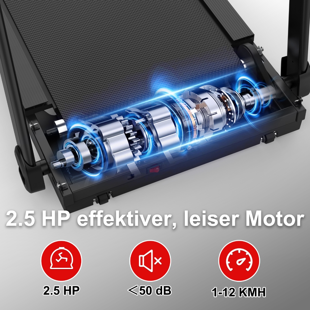 JK1608N-8 Laufband, 2,5 PS-Motor, LED-Display und 12 Trainingsprogramme