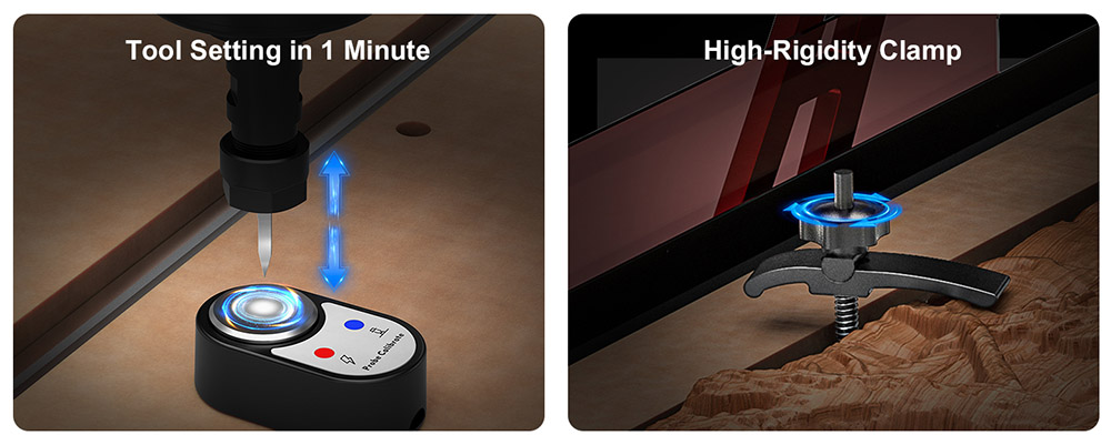 TWO TREES TTC6050 CNC Router Machine, 500W Spindle Motor, 4-Axis, 5000mm/min Speed, 600x500x100mm - EU Plug