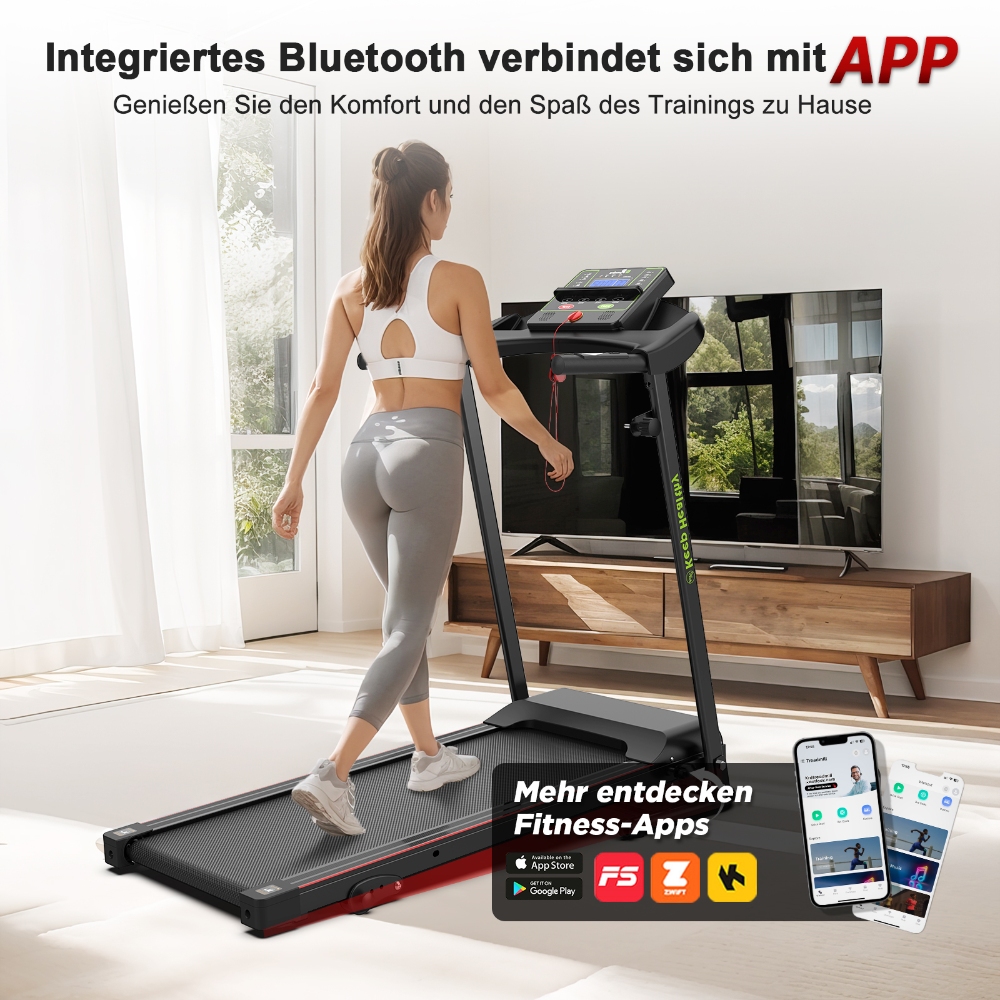 JK1608N-8 Laufband, 2,5 PS-Motor, LED-Display und 12 Trainingsprogramme
