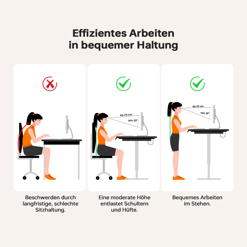 ACGAM JSD5-A1-02 Elektrisch h&ouml;henverstellbarer Schreibtisch mit RGB LED-Streifen