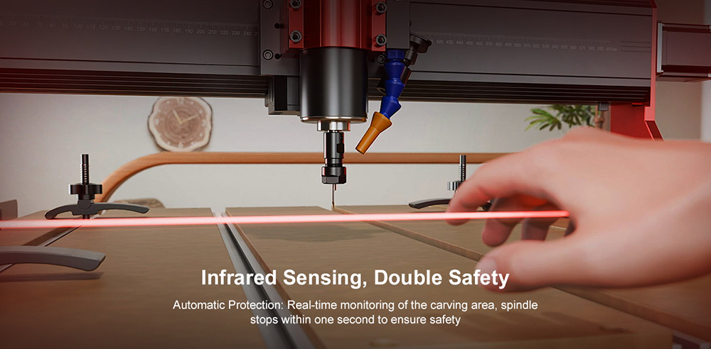 TWO TREES TTC6050 CNC Router Machine, 500W Spindle Motor, 4-Axis, 5000mm/min Speed, 600x500x100mm - EU Plug