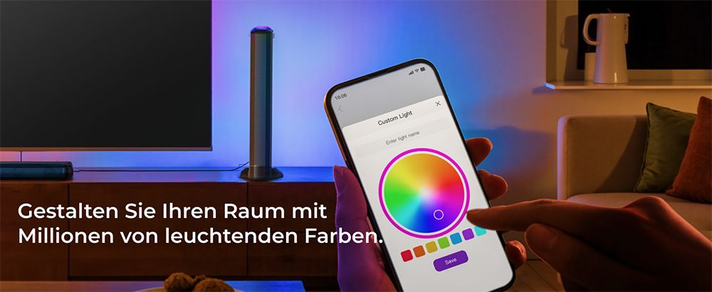 Ultimea Apollo S90 9.1-Kanal-Soundbar, Dolby Atmos, 470 W Spitzenleistung, RGB-Beleuchtung, App-Steuerung, 121 voreingestellte EQ-Matrizen, Bluetooth 5.3, abnehmbares Design