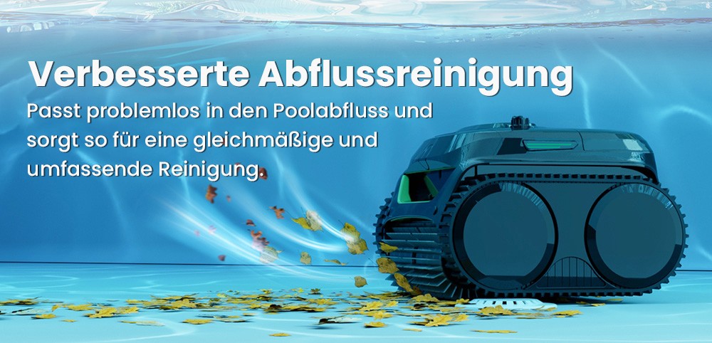 WYBOT C2 Kabelloser Pool-Staubsaugerroboter, Wand- und Wasserlinienreinigung, doppelte Reinigungsfiltration, f&uuml;r eingebaute Pools bis zu 235 m&sup2;, Schwarz/Gr&uuml;n