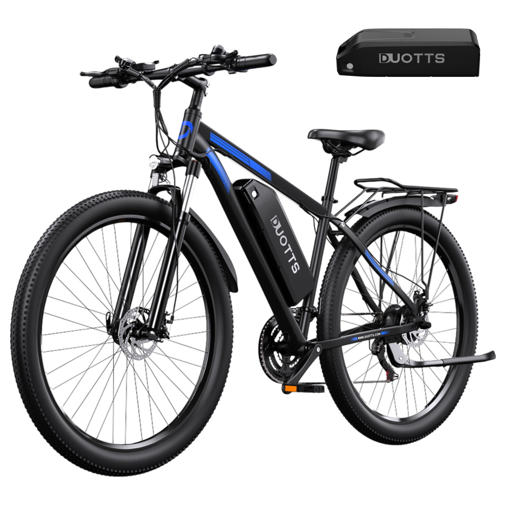 DUOTTS C29 Vélo électrique 750 W VTT double batterie 15 Ah Vitesse maximale 50 km/h Shimano 21 vitesses Smart APP - Noir