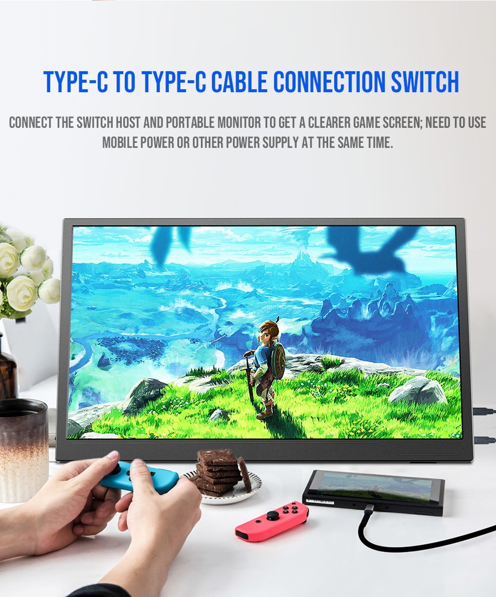 AOSIMAN 156FIT Portable Monitor, 15.6 inch Screen, 2.4G+5G Dual-band Wireless Touch 1080P Monitor