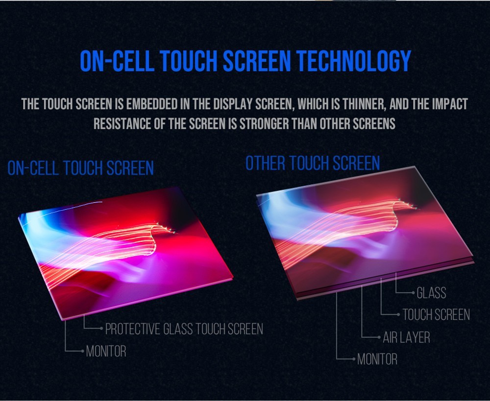 AOSIMAN 156FIT Portable Monitor, 15.6 inch Screen, 2.4G+5G Dual-band Wireless Touch 1080P Monitor