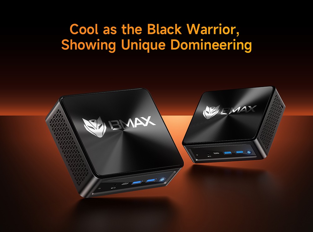 BMAX B7A Pro Mini PC, AMD Ryzen 5 7430U 6 jadier Max. 4.3GHz, 16GB RAM 512GB SSD, DP+HDMI+Type-C 4K Triple Display, WiFi 6 Bluetooth 5.2, 2*USB3.2, 2*USB2.0, 1*RJ45, 1*Headset Jack