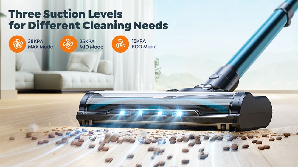 Buture VC60 Cordless Vacuum Cleaner, 450W 38kPa Powerful Suction, 55min Runtime, Home Floor Carpet Car Cleaning