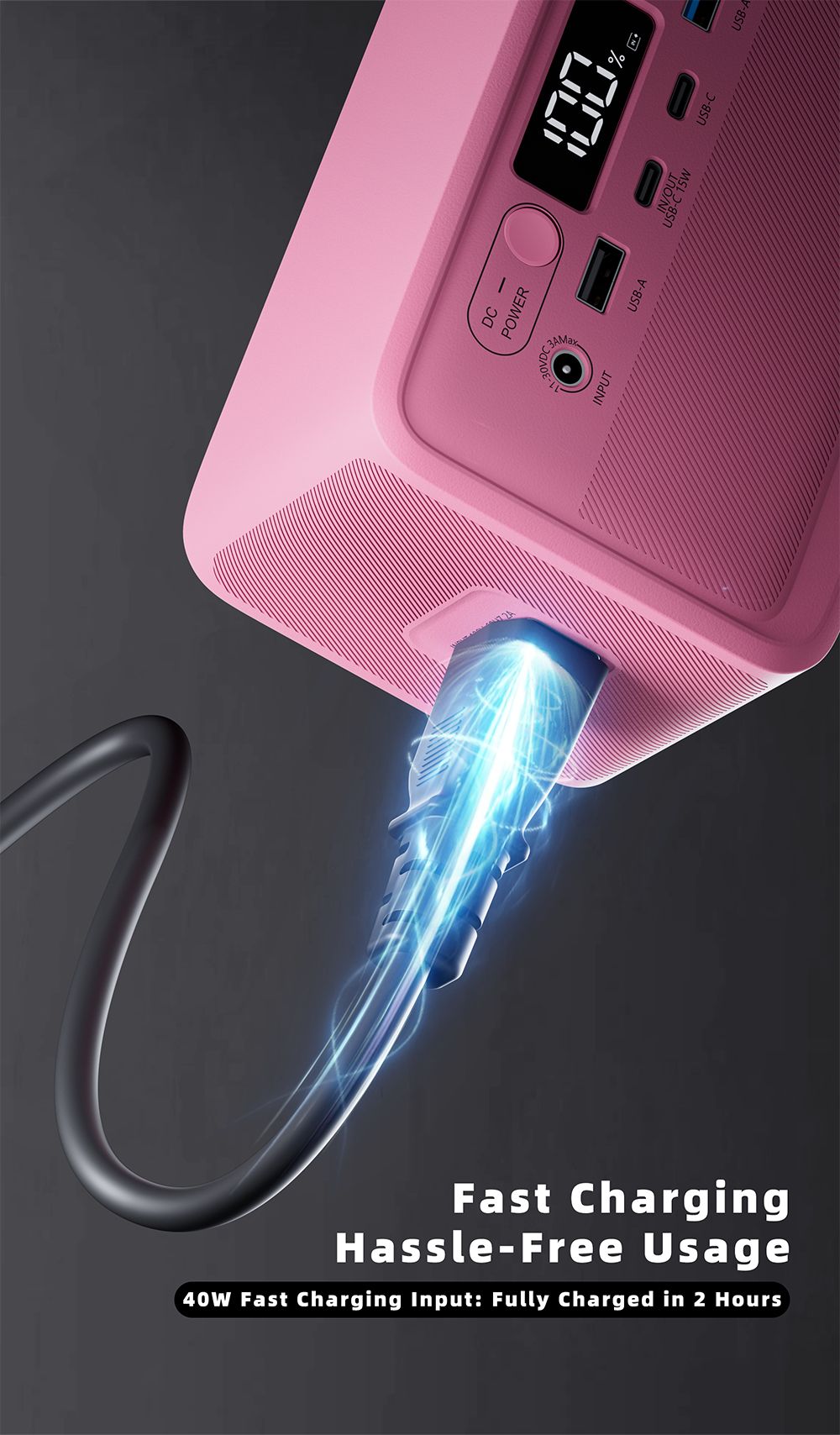 DaranEner YOUYO R100 100W Portable Power Station, 4x USB, 1x DC a 2x AC porty, 89.6Wh LiFePO4, LED & Compact