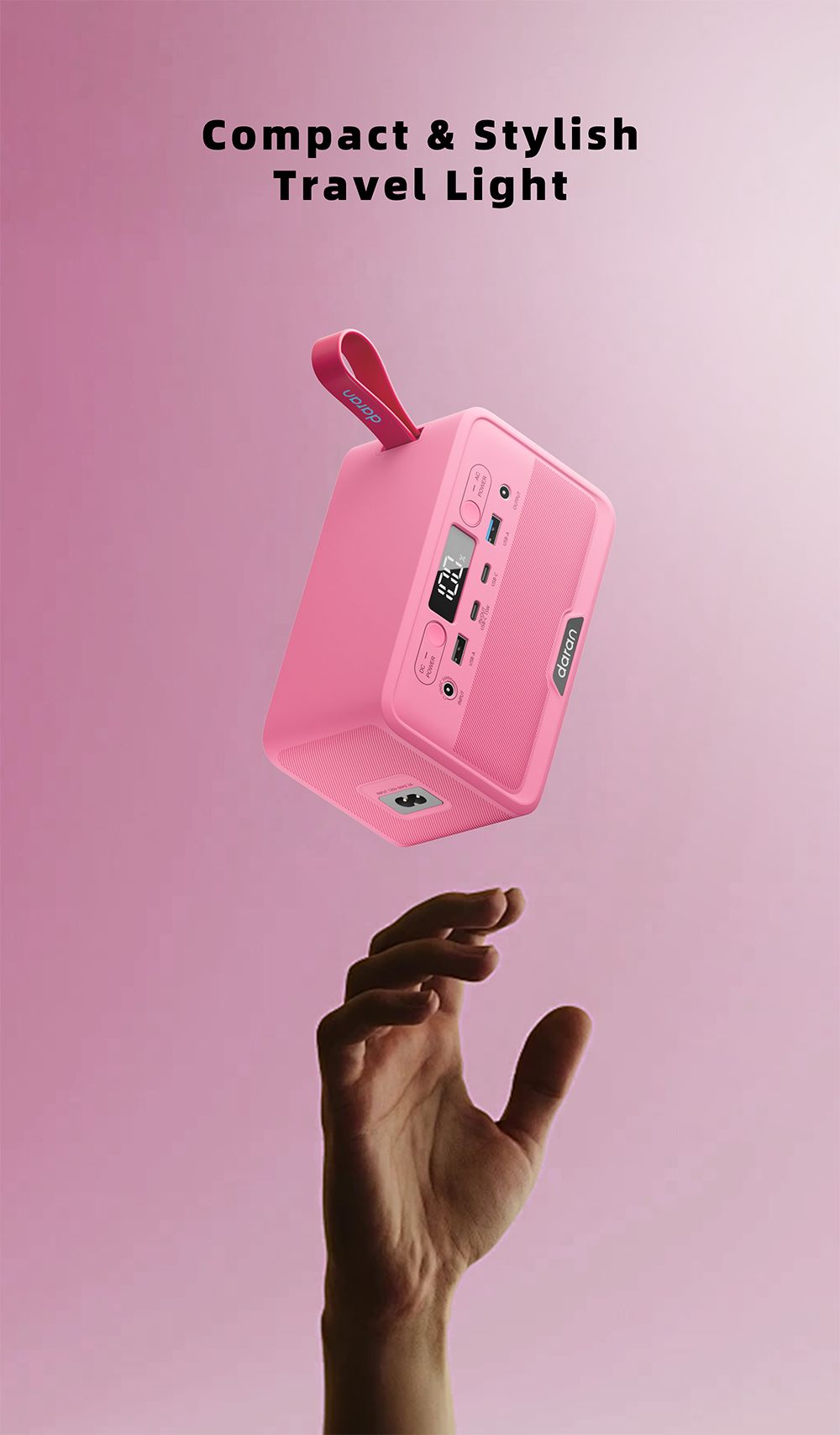DaranEner YOUYO R100 100W Portable Power Station, 4x USB, 1x DC a 2x AC porty, 89.6Wh LiFePO4, LED & Compact