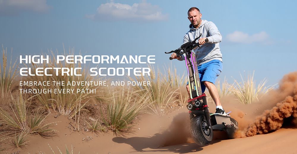 FENGQS GT9 Electric Scooter, 3500W*2 motor, 60V 38Ah batéria, 12 palcové pneumatiky, max. rýchlosť 80 km/h, dojazd 96 km, kotúčové brzdy, dvojitý systém odpruženia, inteligentný displej