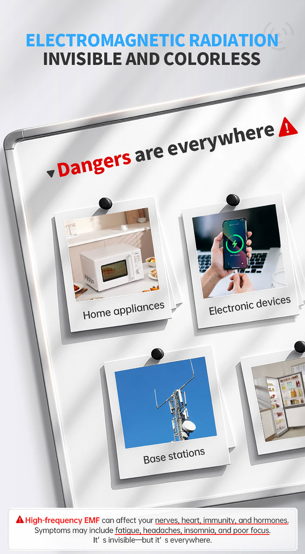 FNIRSI ERD-10 EMF Meter, 4-in-1 Electromagnetic Field Detector with Curve Mode, RF & Radiation Tester for Home, Office, Ghost Hunting