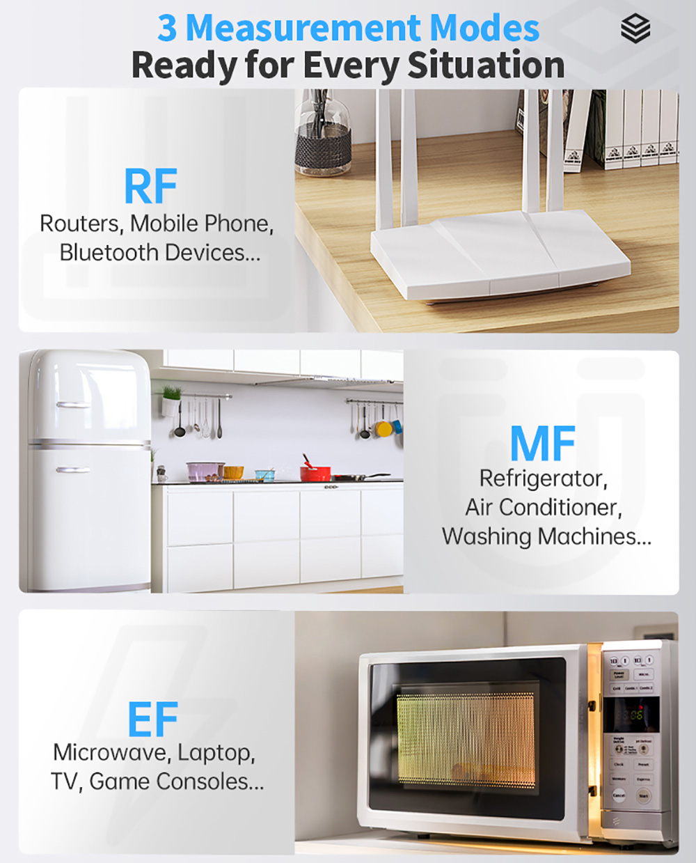 FNIRSI ERD-10 EMF Meter, 4-in-1 Electromagnetic Field Detector with Curve Mode, RF & Radiation Tester for Home, Office, Ghost Hunting