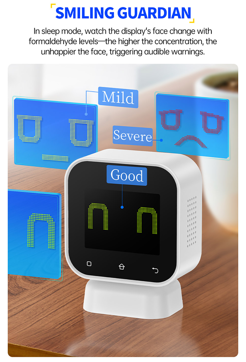 FNIRSI SFD02 4-in-1 Air Quality Monitor, Formaldehyde Detector, HCHO TVOC Temp Tester