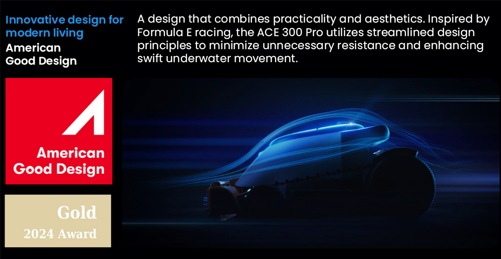 Genkinno ACE 300 Pro Akku-Poolroboter, 30 Min. Reinigung, Smart App, Selbstparken, W&auml;nde/Boden, f&uuml;r alle Pools