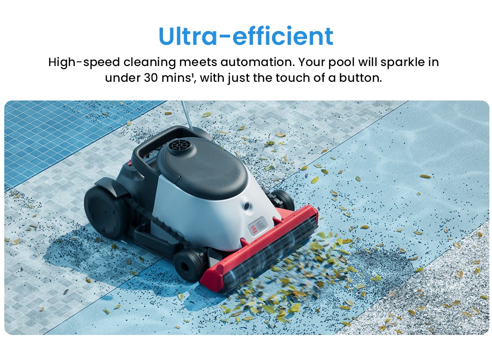 Genkinno ACE 300 Pro Akku-Poolroboter, 30 Min. Reinigung, Smart App, Selbstparken, W&auml;nde/Boden, f&uuml;r alle Pools