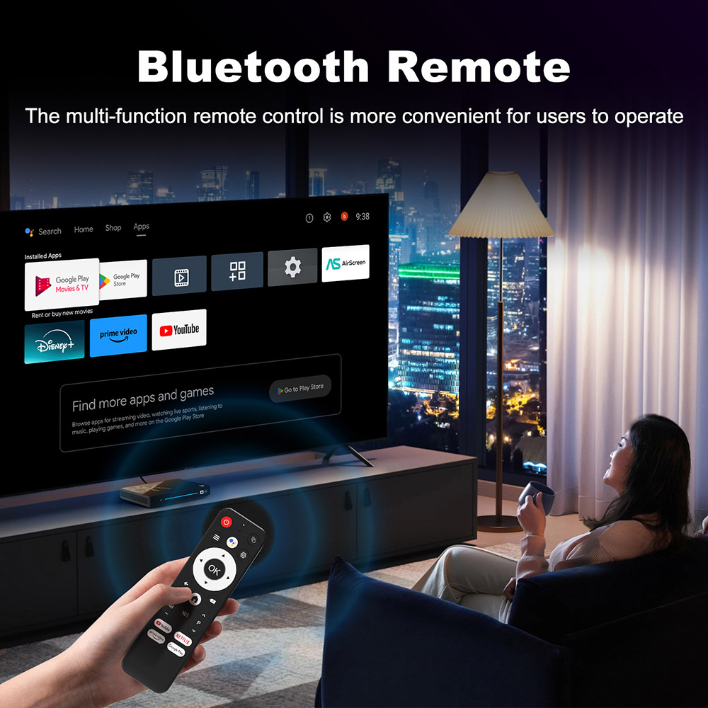 Refurbished H96 Max M9S Android 14 TV Box, 4GB RAM 32GB ROM, RK3576 8 Cores, 8K AV1 Decoding, WiFi 6, Bluetooth 5.4, 1*USB3.0 1*USB2.0 1*HDMI2.1 1*1000M Ethernet 1*SPDIF 1*Audio