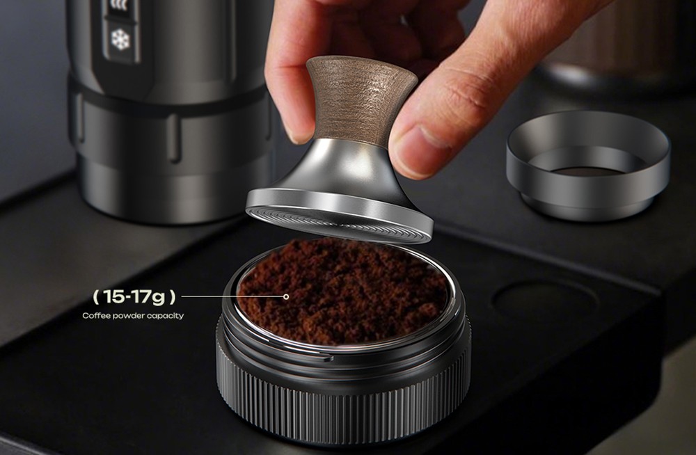 HIBREW H4C Prenosný espresso kávovar, ručný manuálny kávovar na kempovanie, cestovanie a domáce použitie, zelený - Explorer