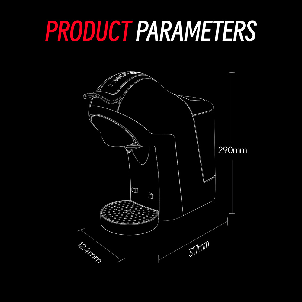 HiBREW H17 4-in-1-Kapselkaffeemaschine, Kalt- und Hei&szlig;br&uuml;hen, 20-Bar-Extraktion, 7 Wasserstufen, Touch-Steuerung