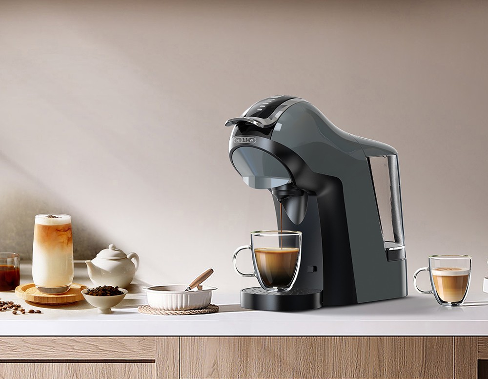 HiBREW H17 4-in-1-Kapselkaffeemaschine, Kalt- und Hei&szlig;br&uuml;hen, 20-Bar-Extraktion, 7 Wasserstufen, Touch-Steuerung